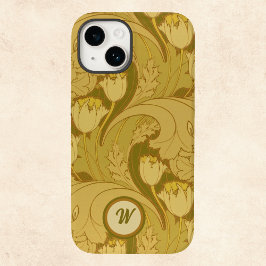 ヴィンテージチューリップとモノグラム葉付きアカンサス Case-Mate iPhone 14ケース