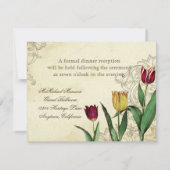 ヴィンテージチューリップエンジェルウィングステンド披露宴 招待状 (裏面)