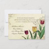 ヴィンテージチューリップエンジェルウィングステンド披露宴 招待状 (裏面)