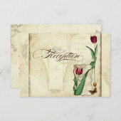 ヴィンテージチューリップエンジェルウィングステンド披露宴 招待状 (正面/裏面)