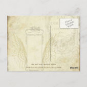 ヴィンテージチューリップエンジェルウィングスワールティーステンドレッド ポストカード (裏面)