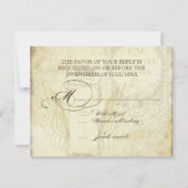 ヴィンテージチューリップエンジェルウィングスワールティーステンドレッド 出欠カード (正面)