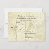 ヴィンテージチューリップエンジェルウィングスワールティーステンドsvp 出欠カード (裏面)