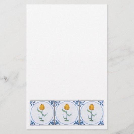 ヴィンテージチューリップタイル文房具 便箋 (正面)