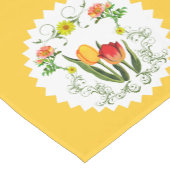 ヴィンテージチューリップテーブルランナー ショートテーブルランナー (コーナー)