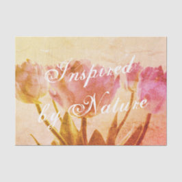 ヴィンテージチューリップフラワーフォトカスタムデコップクラフト 薄葉紙