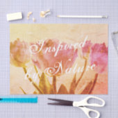 ヴィンテージチューリップフラワーフォトカスタムデコップクラフト 薄葉紙 (クラフト)