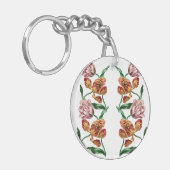 ヴィンテージチューリップボタニカルイラストレーション キーホルダー (正面左)