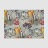 ヴィンテージチューリップボタニカルデコップクラフト 薄葉紙 (正面)