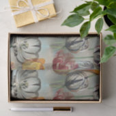 ヴィンテージチューリップボタニカルデコップクラフト 薄葉紙 (ギフト)