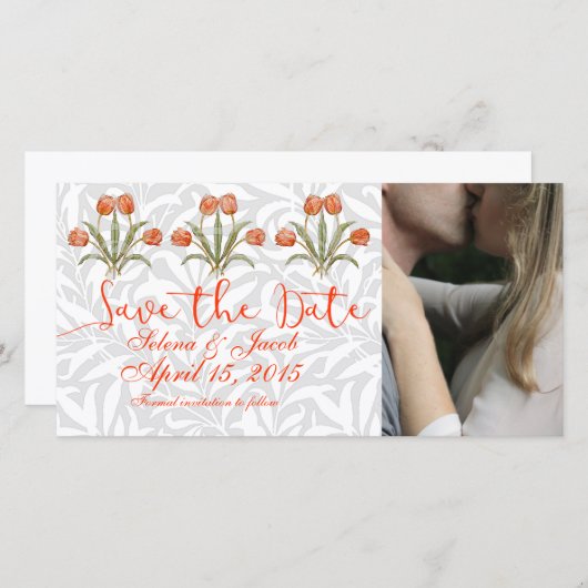 ヴィンテージチューリップモリス絵画ズコレクション セーブザデート (正面/裏面)