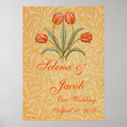 ヴィンテージチューリップモリス絵画ズコレクション ポスター (正面)