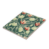 ヴィンテージチューリップ植物模様 タイル (側面)