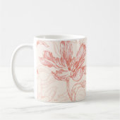 ヴィンテージチューリップ花柄 コーヒーマグカップ (左)