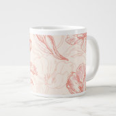 ヴィンテージチューリップ花柄 ジャンボコーヒーマグカップ (正面右)