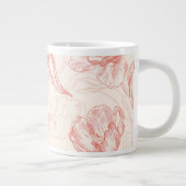 ヴィンテージチューリップ花柄 ジャンボコーヒーマグカップ (右)