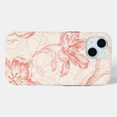ヴィンテージチューリップ花柄 Case-Mate iPhoneケース (裏面 (横))