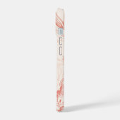 ヴィンテージチューリップ花柄 iPhone 15ケース (左側面)