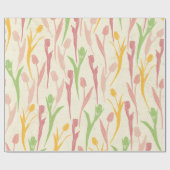 ヴィンテージチューリップ開花ラッピング紙 ラッピングペーパー (フラット)