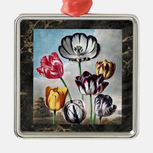 ヴィンテージチューリップ – テンプルオブフローラボタニカル – メタルオーナメント (正面)