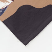 ヴィンテージチューリップ、濃い紫の背景 フリースブランケット (角)