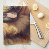 ヴィンテージチョウ絵画ス キッチンタオル (四つ折り)