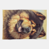 ヴィンテージチョウ絵画ス キッチンタオル (横)