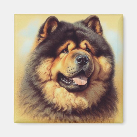 ヴィンテージチョウ絵画ス マグネット (正面)
