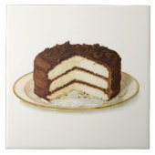 ヴィンテージチョコレートはレイヤーケーキを凍らしました タイル (正面)