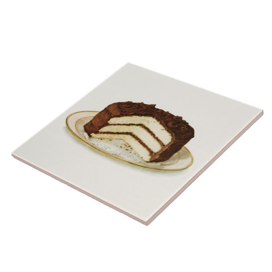 ヴィンテージチョコレートはレイヤーケーキを凍らしました タイル (側面)