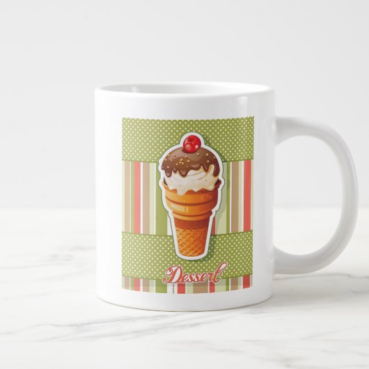 ヴィンテージチョコレートアイスクリーム ジャンボコーヒーマグカップ (右)