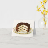 ヴィンテージチョコレートアイス層ケーキノートカード カード (黄色い花)