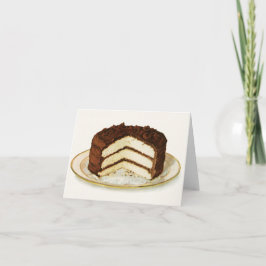 ヴィンテージチョコレートアイス層ケーキノートカード カード