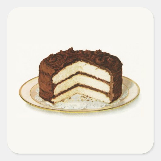 ヴィンテージチョコレートアイス層ケーキ スクエアシール (正面)