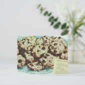 ヴィンテージチョコレートチップクッキーレシピ写真50s ポストカード (スタンド正面)