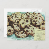 ヴィンテージチョコレートチップクッキーレシピ写真50s ポストカード (正面/裏面)