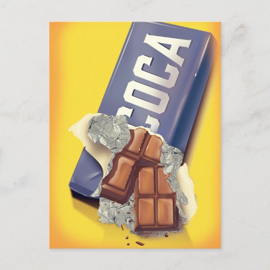 ヴィンテージチョコレートバー商業 ポストカード (正面)