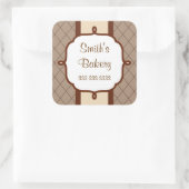 ヴィンテージチョコレートビジネスティッカー スクエアシール (バッグ)