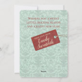 ヴィンテージチョコレートボンボンボンベダマスクリスマス シーズンカード (裏面)