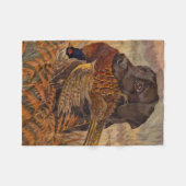 ヴィンテージチョコレート実験室の狩り フリースブランケット (正面(横))