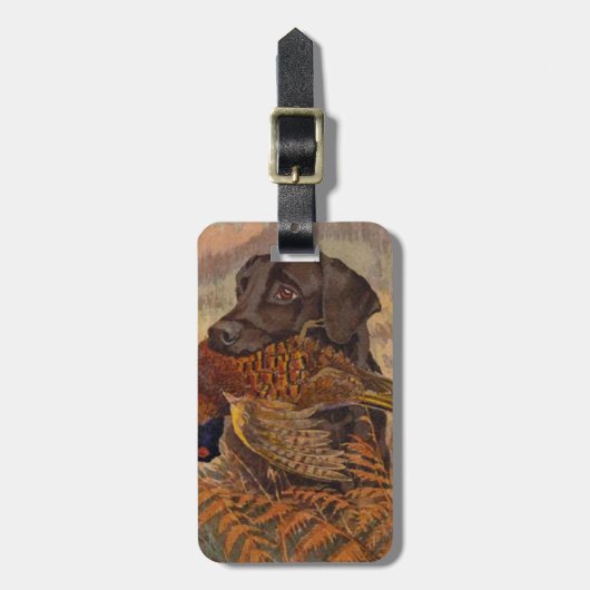 ヴィンテージチョコレート実験室の狩り ラゲッジタグ (正面縦)