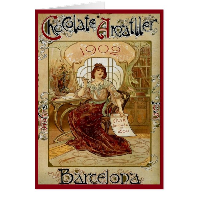 ヴィンテージチョコレート広告カード (正面)