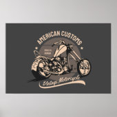 ヴィンテージチョッパーのロゴ ポスター (正面)