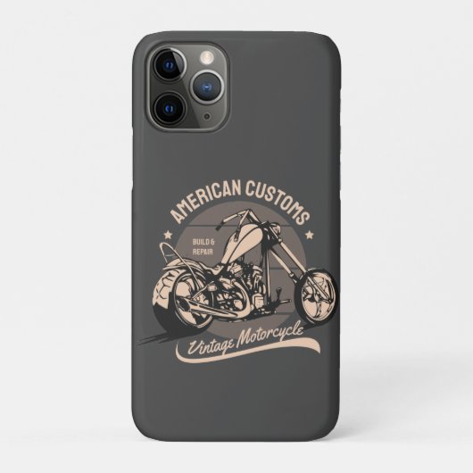 ヴィンテージチョッパーのロゴ Case-Mate iPhoneケース (裏)