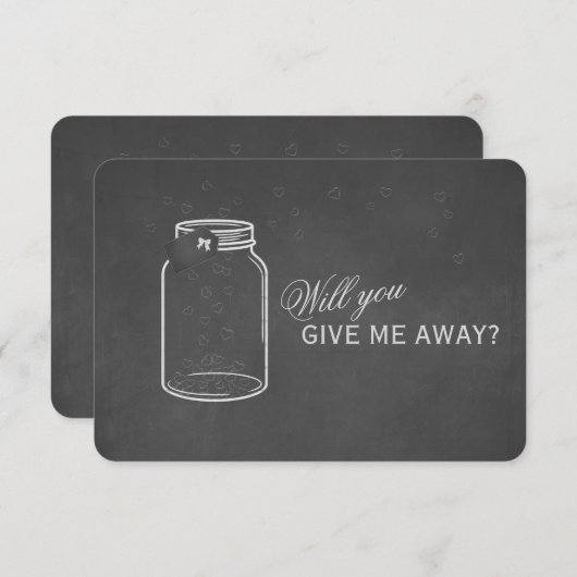 ヴィンテージチョークで与えする遠くに 招待状 (正面/裏面)