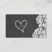 ヴィンテージチョークボードアジサイ結婚ズインサート エンクロージャーカード (裏面)