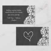 ヴィンテージチョークボードアジサイ結婚ズインサート エンクロージャーカード (正面/裏面)