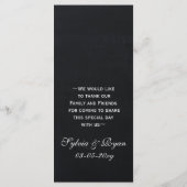 ヴィンテージチョーク結婚ボードの名刺 メニュー (裏面)