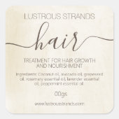 ヴィンテージチョーク絵を描ヘアトリートメント手作りマスク スクエアシール (正面)