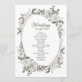 ヴィンテージチラシ白フローラオ結婚バル式 プログラム (裏面)